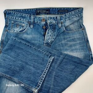 Guess Kennedy Relaxed Tapered Mens Jeans Blue Denim Size 32x32